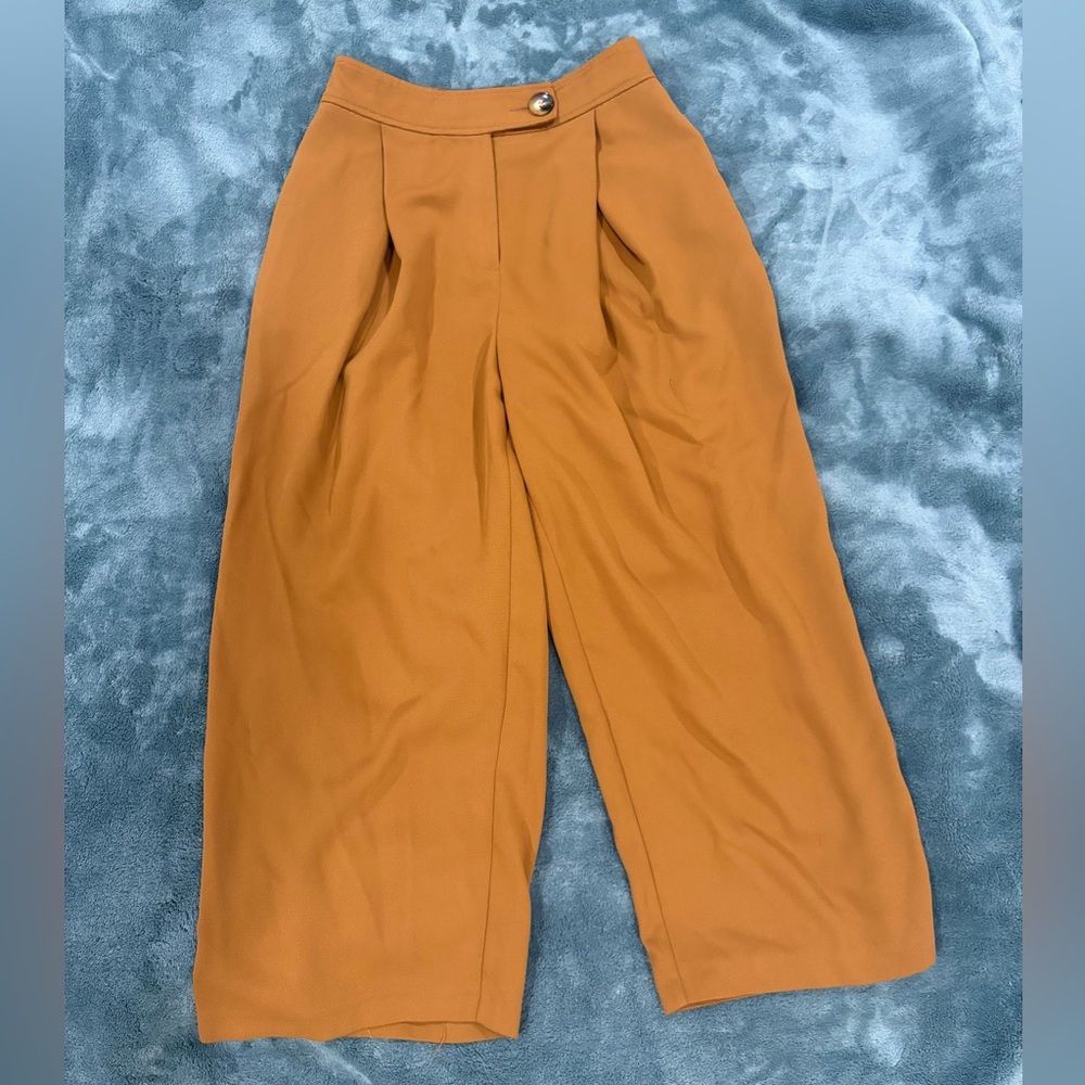Topshop Camel Wide-Leg Women's Pants